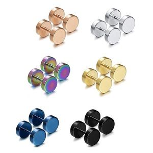 Stainless Steel Plug - Style Stud Earrings - 8mm